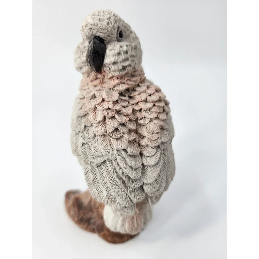 1988classic StoneCritters Moluccan Cockatoo Figurine United DesignCorp MadeinUSA